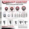 Service Caster 35 Inch Red Polyurethane Wheel Swivel 58 Inch Threaded Stem Caster with Brake SCC SCC-TS20S3514-PPUB-RED-PLB-58212 - alternate 4